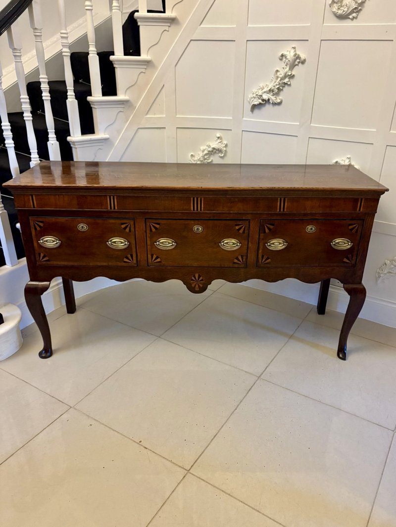 Antique 18th Century George III Oak & Mahogany Dresser Base